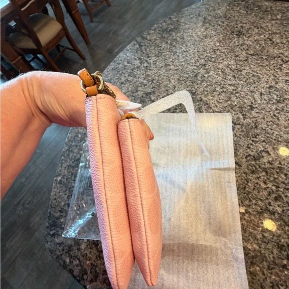 Coach Powder Pink Signature Wristlet - Picture 13 of 16